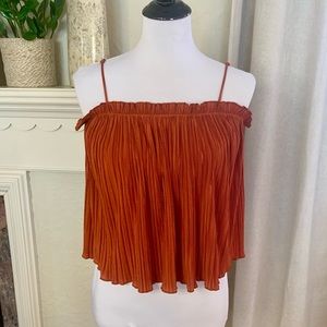 Madewell woman’s adjustable pleated strapless top size small